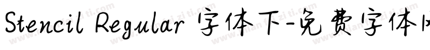Stencil Regular 字体下字体转换